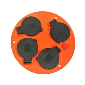 Contactplaat voor haspel met 4 kleppen