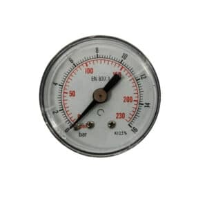 Manometer 50mm 0-16 bar Achteraansl. 1/4