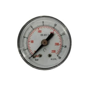 Manometer 40mm 0-16 bar Achteraansl. 1/8